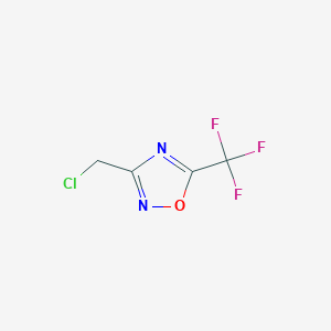 molecular formula C4H2ClF3N2O B1317816 3-(Chloromethyl)-5-(trifluoromethyl)-1,2,4-oxadiazole CAS No. 890095-69-9