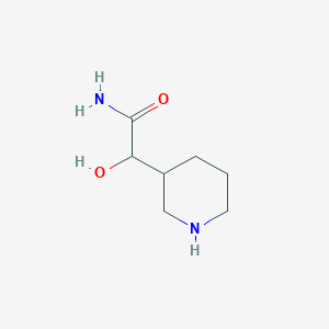 molecular formula C7H14N2O2 B13178162 2-Hydroxy-2-(piperidin-3-yl)acetamide 