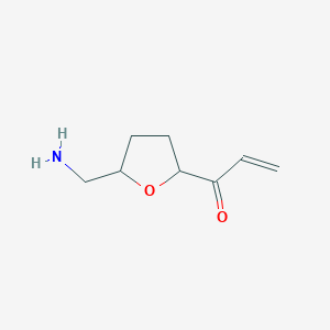 molecular formula C8H13NO2 B13178189 1-[5-(Aminomethyl)oxolan-2-yl]prop-2-en-1-one 