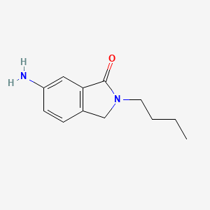 molecular formula C12H16N2O B13178191 6-Amino-2-butyl-2,3-dihydro-1h-isoindol-1-one 