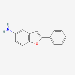 molecular formula C14H11NO B1317822 2-苯基-1-苯并呋喃-5-胺 CAS No. 77084-15-2
