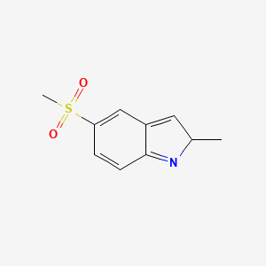 molecular formula C10H11NO2S B13178223 2-Methyl-5-(methylsulfonyl)-2H-indole 