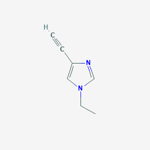 molecular formula C7H8N2 B13178247 1-Ethyl-4-ethynyl-1H-imidazole 