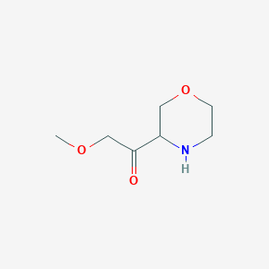 molecular formula C7H13NO3 B13178267 2-Methoxy-1-(morpholin-3-yl)ethan-1-one 