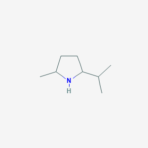 molecular formula C8H17N B13178268 2-Methyl-5-(propan-2-YL)pyrrolidine 