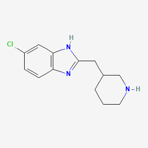 molecular formula C13H16ClN3 B1317836 5-chloro-2-(piperidin-3-ylmethyl)-1H-benzimidazole CAS No. 936074-52-1