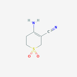 4-Amino-1,1-dioxo-5,6-dihydro-2H-1lambda6-thiopyran-3-carbonitrile