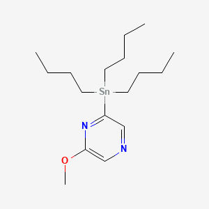 molecular formula C17H32N2OSn B1317842 2-甲氧基-6-(三丁基锡基)吡嗪 CAS No. 1105511-66-7