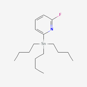 molecular formula C17H30FNSn B1317844 2-Fluoro-6-(tributylstannyl)pyridine CAS No. 1025744-38-0