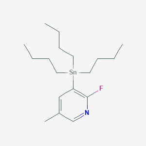 molecular formula C18H32FNSn B1317848 2-Fluoro-5-methyl-3-(tributylstannyl)pyridine CAS No. 1025745-87-2