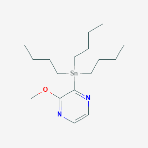 molecular formula C17H32N2OSn B1317850 2-甲氧基-3-(三丁基锡基)吡嗪 CAS No. 1105511-65-6