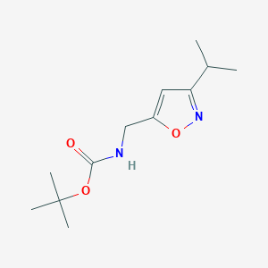 molecular formula C12H20N2O3 B1317851 5-N-(Boc)-氨甲基-3-异丙基异噁唑 CAS No. 543713-09-3