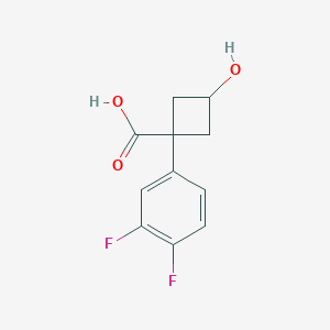 1-(3,4-Difluorophenyl)-3-hydroxycyclobutane-1-carboxylic acid