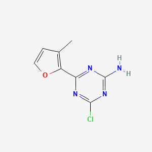 4-Chloro-6-(3-methylfuran-2-YL)-1,3,5-triazin-2-amine