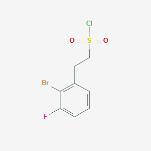 molecular formula C8H7BrClFO2S B13178642 2-(2-Bromo-3-fluorophenyl)ethane-1-sulfonyl chloride 