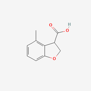 molecular formula C10H10O3 B13178787 4-Methyl-2,3-dihydro-1-benzofuran-3-carboxylic acid 