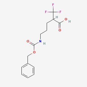 5-{[(Benzyloxy)carbonyl]amino}-2-(trifluoromethyl)pentanoic acid