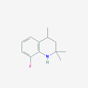 molecular formula C12H16FN B13178825 8-Fluoro-2,2,4-trimethyl-1,2,3,4-tetrahydroquinoline 