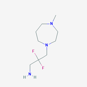 2,2-Difluoro-3-(4-methyl-1,4-diazepan-1-yl)propan-1-amine