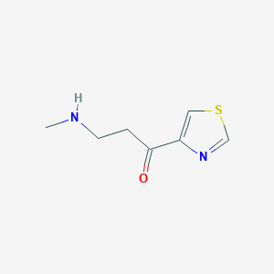 molecular formula C7H10N2OS B13178878 3-(Methylamino)-1-(1,3-thiazol-4-yl)propan-1-one 