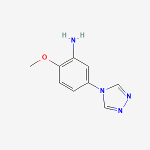 molecular formula C9H10N4O B1317894 2-甲氧基-5-(4H-1,2,4-三唑-4-基)苯胺 CAS No. 936074-56-5