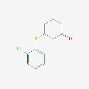 3-[(2-Chlorophenyl)sulfanyl]cyclohexan-1-one