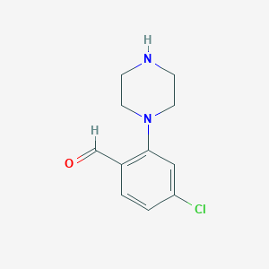 4-Chloro-2-(piperazin-1-yl)benzaldehyde