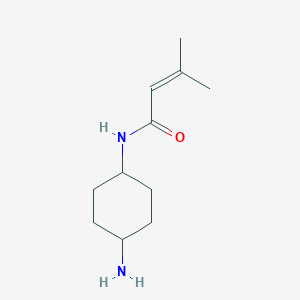 molecular formula C11H20N2O B13179058 N-(4-Aminocyclohexyl)-3-methylbut-2-enamide 