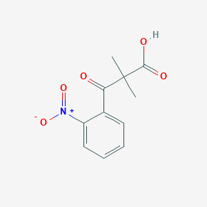 2,2-Dimethyl-3-(2-nitrophenyl)-3-oxopropanoic acid