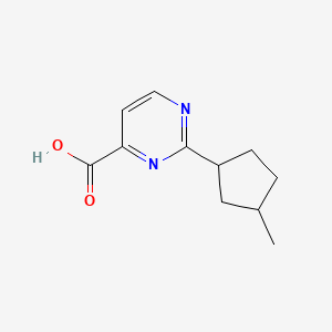 molecular formula C11H14N2O2 B13179147 2-(3-Methylcyclopentyl)pyrimidine-4-carboxylic acid 