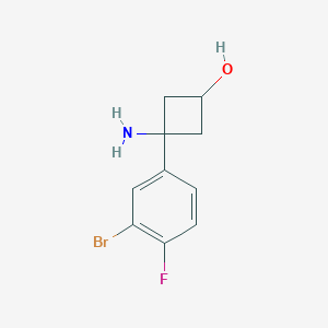 3-Amino-3-(3-bromo-4-fluorophenyl)cyclobutan-1-ol