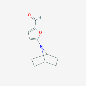 molecular formula C11H13NO2 B13179196 5-{7-Azabicyclo[2.2.1]heptan-7-yl}furan-2-carbaldehyde 