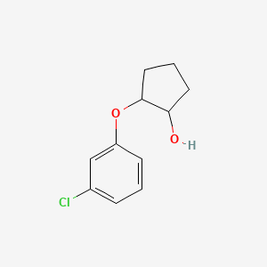 molecular formula C11H13ClO2 B13179205 2-(3-Chlorophenoxy)cyclopentan-1-ol 