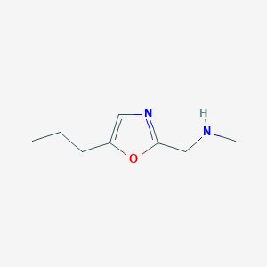 molecular formula C8H14N2O B13179220 Methyl[(5-propyl-1,3-oxazol-2-yl)methyl]amine 