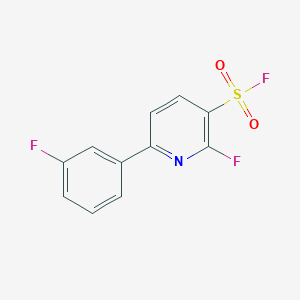 molecular formula C11H6F3NO2S B13179228 2-Fluoro-6-(3-fluorophenyl)pyridine-3-sulfonyl fluoride 