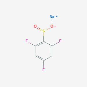 molecular formula C6H2F3NaO2S B13179236 Sodium 2,4,6-trifluorobenzene-1-sulfinate 