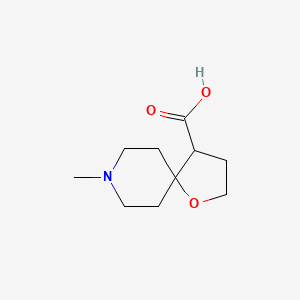 molecular formula C10H17NO3 B13179251 8-Methyl-1-oxa-8-azaspiro[4.5]decane-4-carboxylic acid 