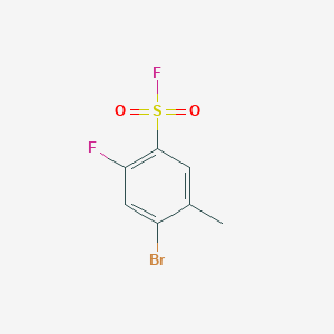 molecular formula C7H5BrF2O2S B13179273 4-Bromo-2-fluoro-5-methylbenzene-1-sulfonyl fluoride 