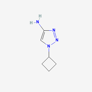 molecular formula C6H10N4 B13179350 1-Cyclobutyl-1H-1,2,3-triazol-4-amine 