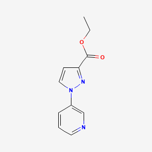 molecular formula C11H11N3O2 B13179374 Ethyl 1-(pyridin-3-yl)-1H-pyrazole-3-carboxylate CAS No. 1014631-61-8