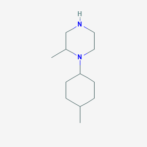 molecular formula C12H24N2 B13179378 2-Methyl-1-(4-methylcyclohexyl)piperazine 