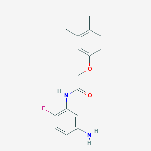 molecular formula C16H17FN2O2 B1317938 N-(5-氨基-2-氟苯基)-2-(3,4-二甲基苯氧基)乙酰胺 CAS No. 953720-38-2