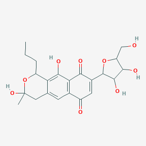 molecular formula C22H26O9 B131794 Exfoliamycin CAS No. 148084-37-1