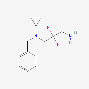 molecular formula C13H18F2N2 B13179417 N-(3-Amino-2,2-difluoropropyl)-N-benzylcyclopropanamine 