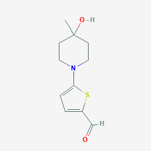 5-(4-Hydroxy-4-methylpiperidin-1-YL)thiophene-2-carbaldehyde