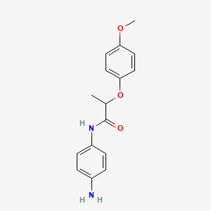 molecular formula C16H18N2O3 B1317945 N-(4-氨基苯基)-2-(4-甲氧基苯氧基)丙酰胺 CAS No. 953883-35-7