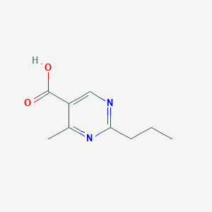 molecular formula C9H12N2O2 B13179482 4-Methyl-2-propylpyrimidine-5-carboxylic acid 