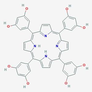 molecular formula C44H30N4O8 B131795 5,10,15,20-Tetrakis(3,5-dihydroxyphenyl)-21H,23H-porphine CAS No. 145764-54-1