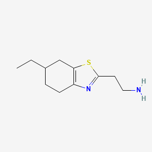 2-(6-Ethyl-4,5,6,7-tetrahydro-1,3-benzothiazol-2-YL)ethan-1-amine