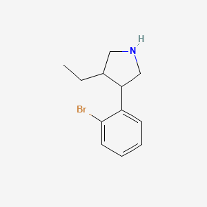 3-(2-Bromophenyl)-4-ethylpyrrolidine